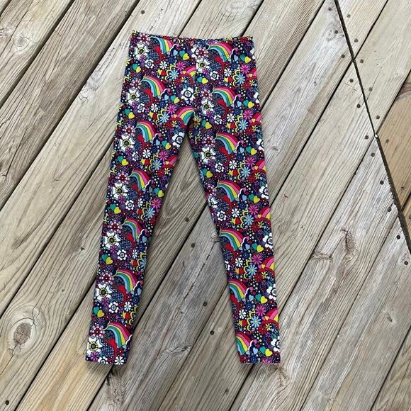 Boden Girl's Fun Cosy Leggings In College Blue Sixties Print Size 11-12 Y - Picture 1 of 5